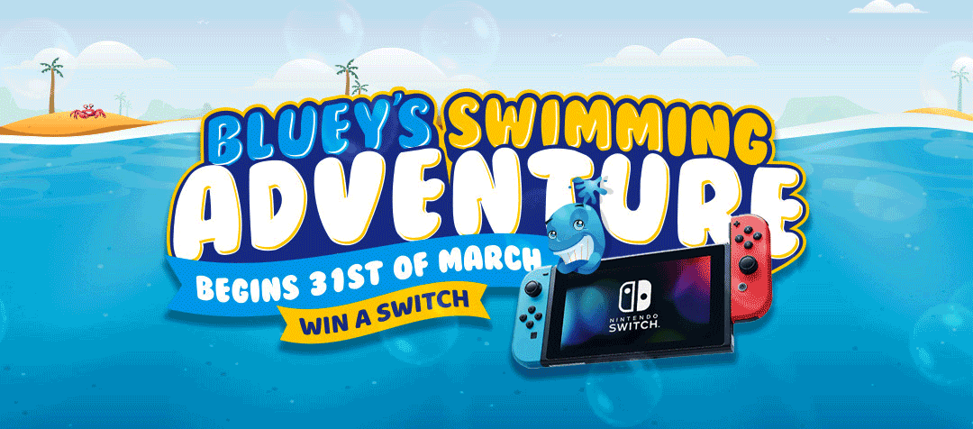 Bluey's Swimming Adventure 2025 cover